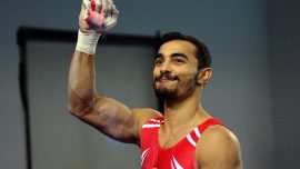 Milli cimnastikçi Ferhat Arıcan paralel barda dördüncü oldu