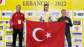 Milli judocu Hatice Vandemir Lübnan’da altın madalya kazandı
